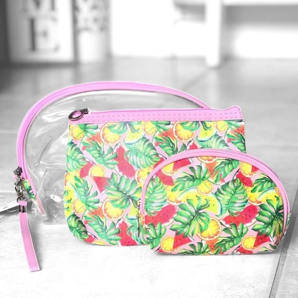 New! Cosmetic Tropical Fruits Travel Make up Essentials Bags - Picture 2 of 4